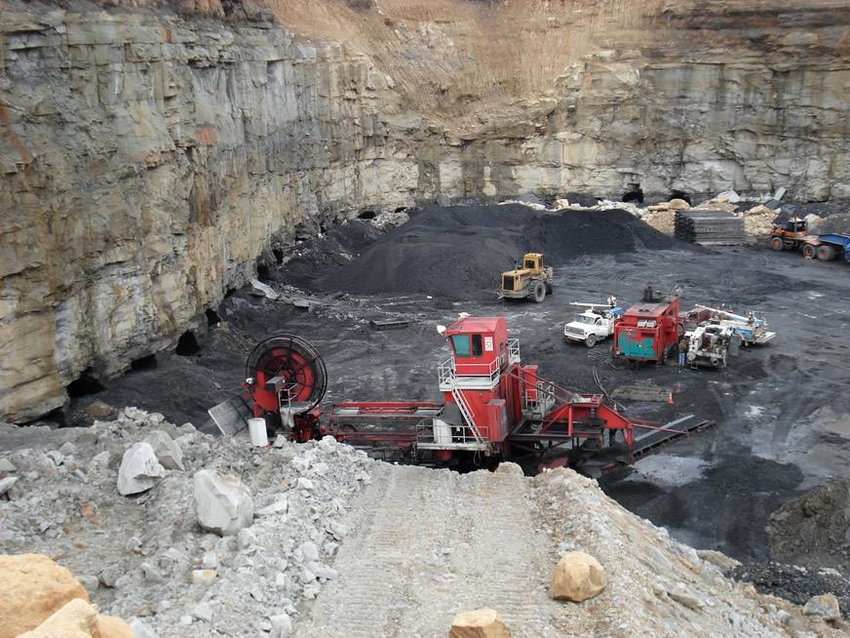 A Highwall Mining Operation Site 
